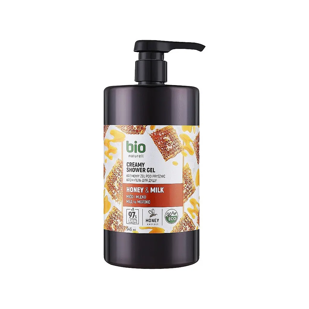 Гель для душу Bio Naturell Мед та молоко 946 мл (4820168434464)
