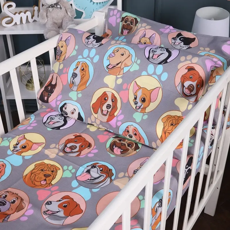 Наволочка MirSon Бязь Kids Time 17-0661 Happy Dogs 40х40 см (2200010091939) - фото 4