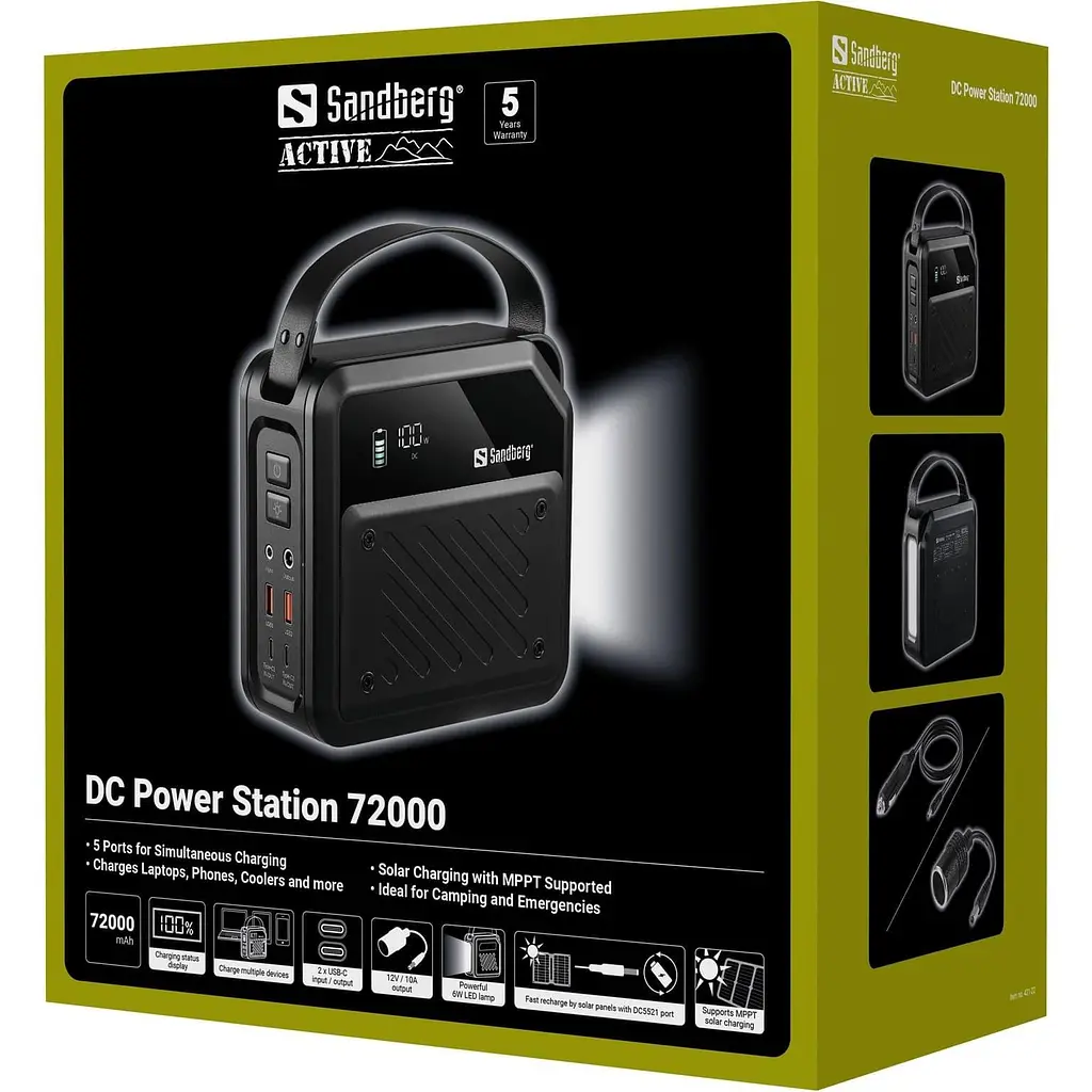 Павербанк Sandberg Black 72 000 mAh / 268 Вт (421-22) - фото 8