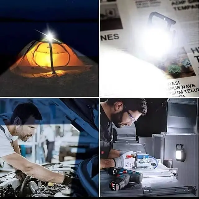 Кемпінговий LED ручний ліхтар-брелок з відкривачкою та магнітом на акумуляторі - фото 8
