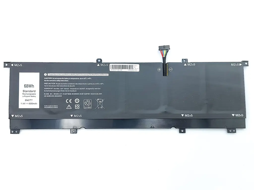 Акумулятор 8N0T7 для Dell Precision 5530, XPS 15 9575 TMFYT (11.4V 6000 mAh 68Wh) - фото 2