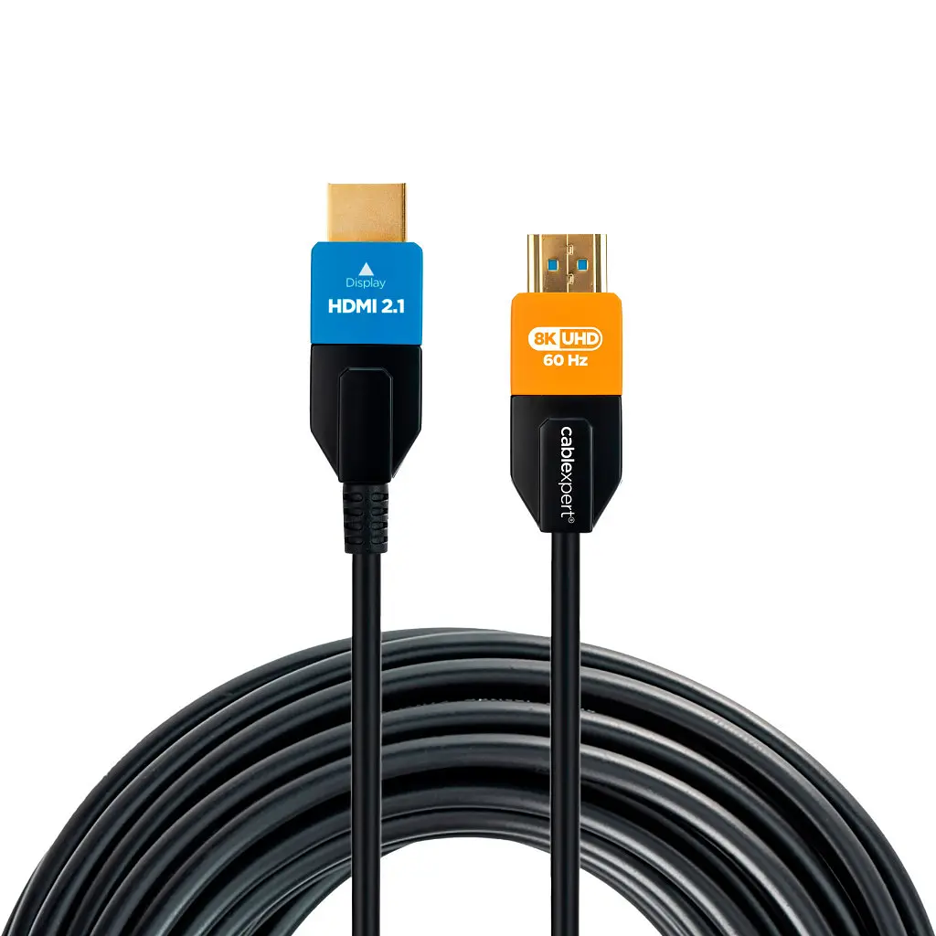 Кабель мультимедійний HDMI to HDMI 20.0m V.2.1 8K 60Hz/4K 120Hz Optic (AOC) Cablexpert (CC-HDMI8K-AOC-20M) - фото 2
