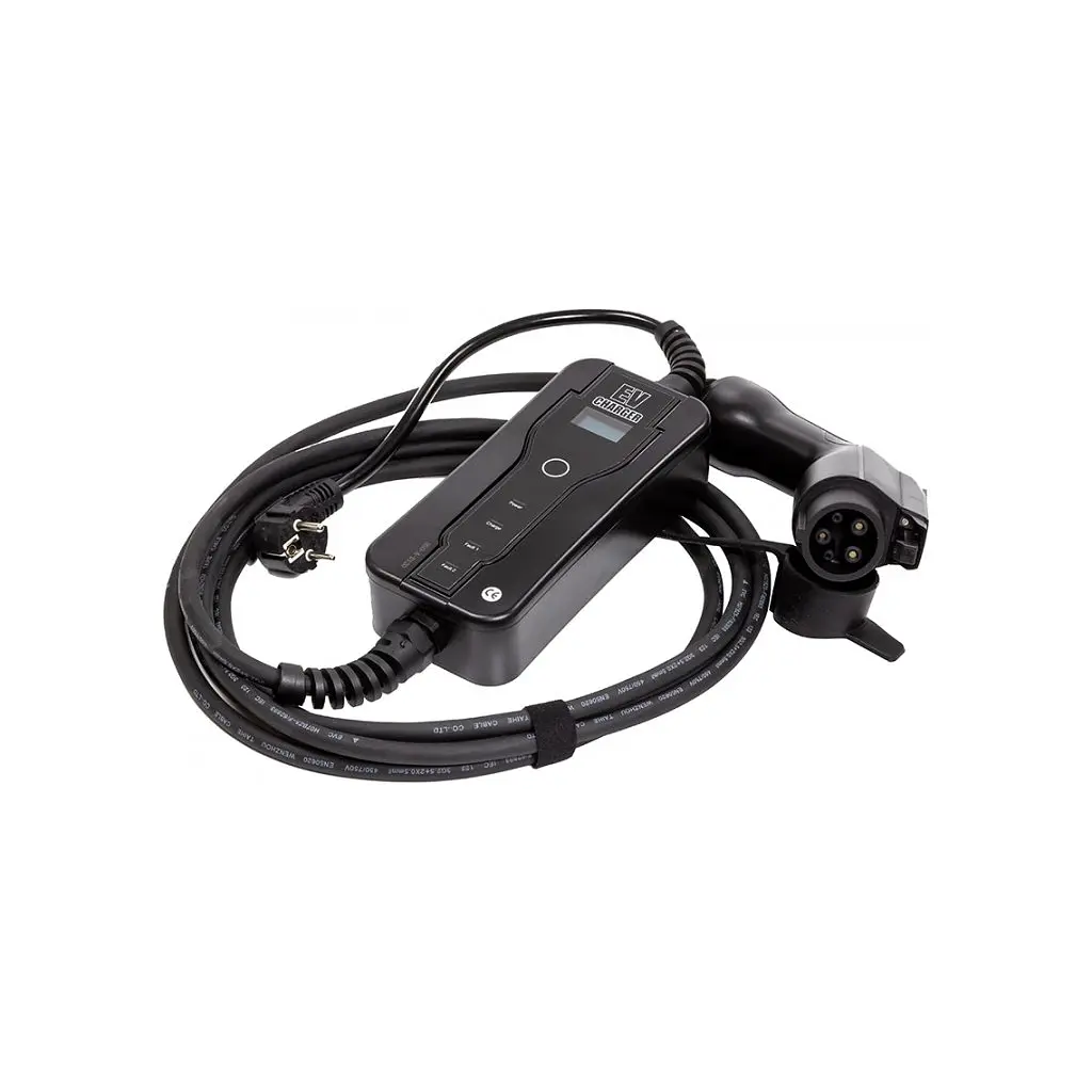 Зарядний пристрій для електромобіля HiSmart Type 1 - Schuko (220V), 16A, 3.6кВт, 1-фазний, 5м (EV200689) - фото 2