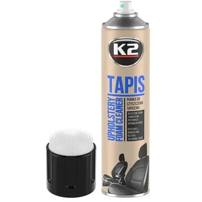 Очиститель текстиля пенный K2 Tapis Brush 600 мл аэрозоль со щеткой (K206B) - фото 2