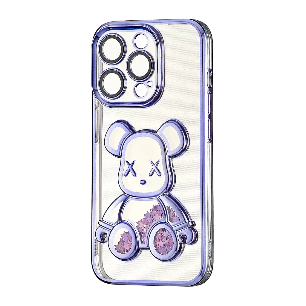 Чохол Shining Bear Case Protected Camera iPhone 15 Pro Purple