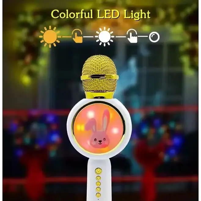 Мікрофон G-Toys Караоке Karaoke speaker X6 White, бездротовий - фото 4