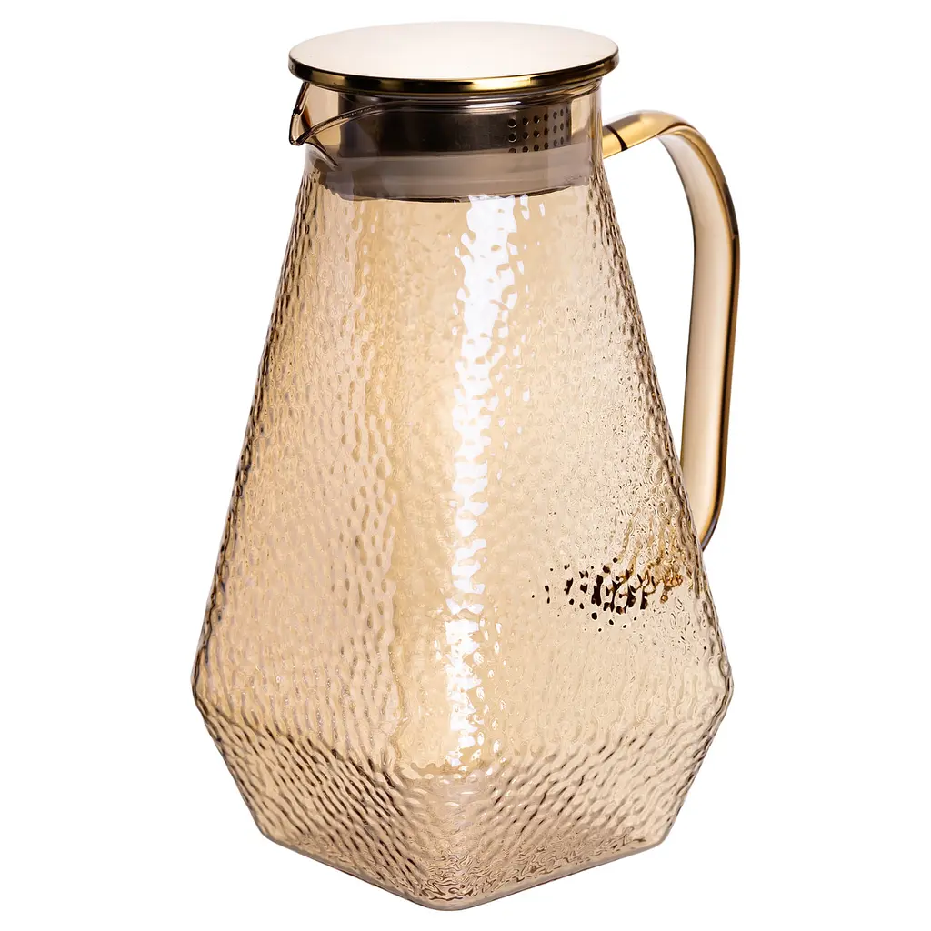 Кувшин 1.8 л со стаканами 6 штук по 200 (мл) графин для компота сока воды лимонада кувшин для напитков Коричневый Yiwu HP-19-39S - фото 2