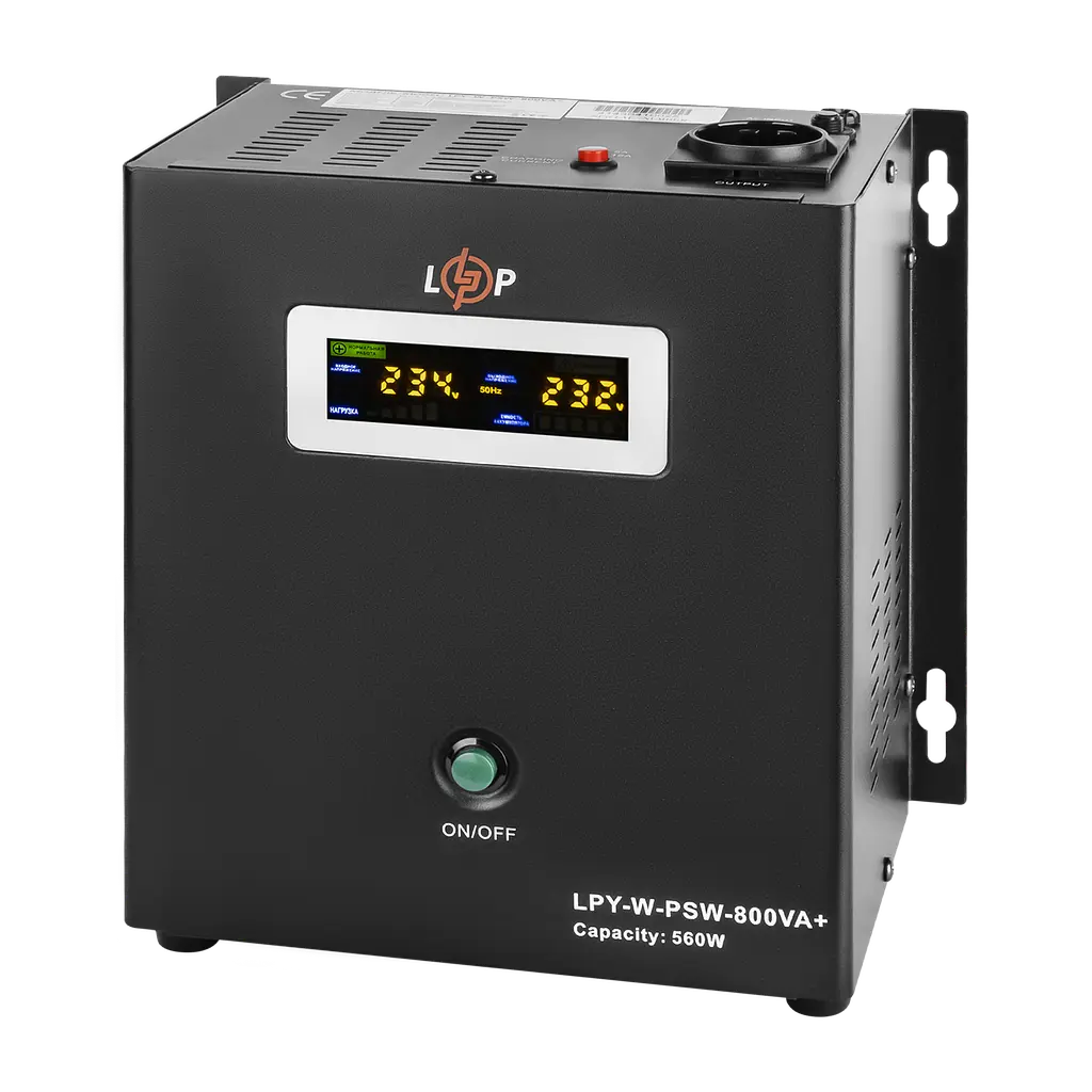 ДБЖ з правильною синусоїдою 12V LPY-W-PSW-800VA+(560Вт)5A/15A - фото 5