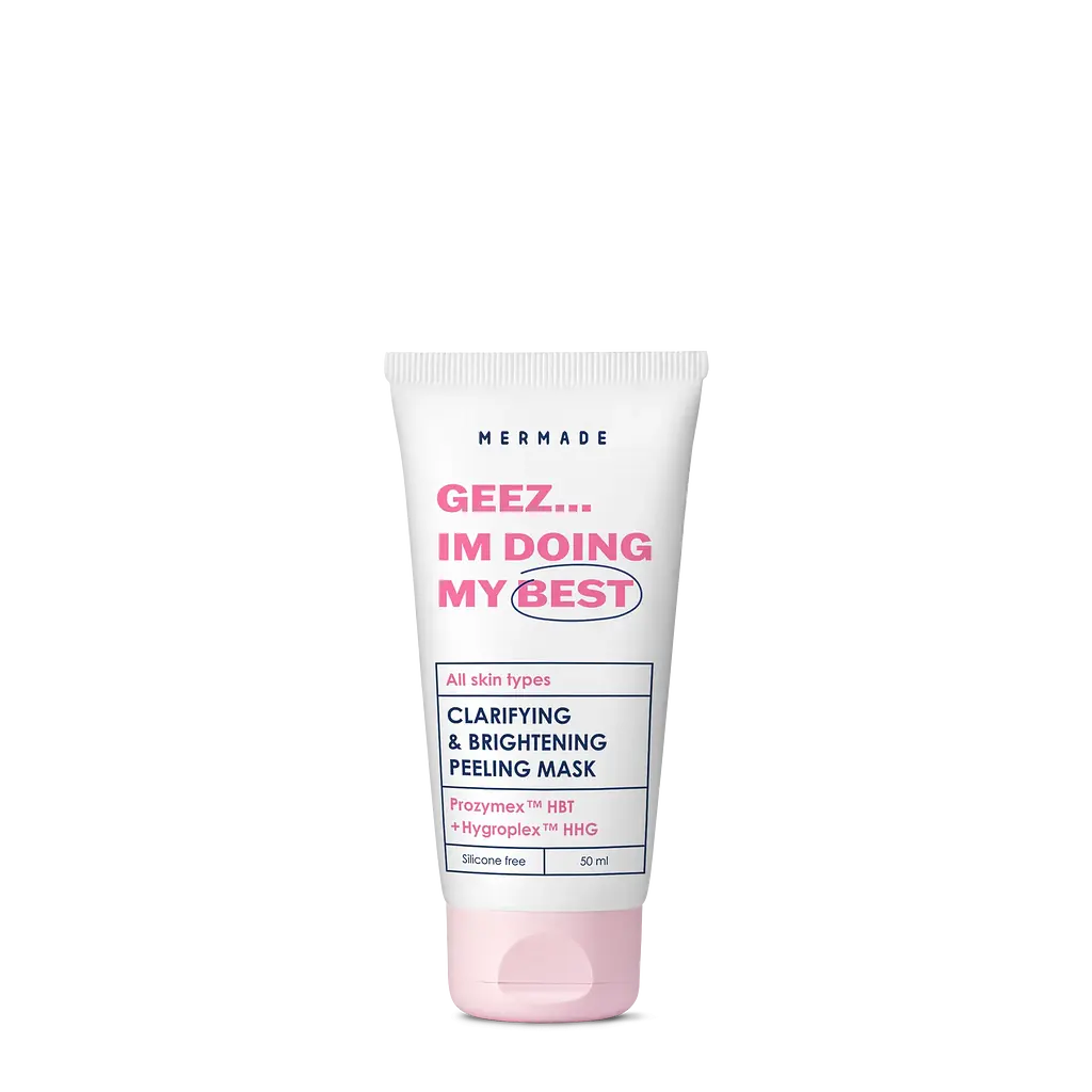 Подарунковий набір Mermade Try Kit Face Care: гель для вмивання обличчя Wait Clean Up Step Up 50 мл + ензимна маска для очищення шкіри обличчя Geez..Im Doing My Best 50 мл + зволожуючий крем для обличчя No Boring Days 50 мл + косметичка  - фото 7