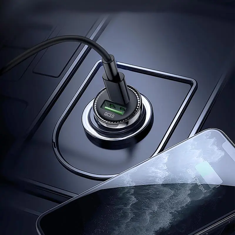 Адаптер автомобильный HOCO Type-C to Lightning Cable Leading car charger Z44 2USB, 3A, 20W, QC/PD| - фото 5
