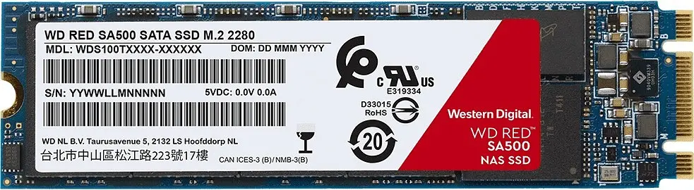 Внутрішній SSD накопичувач WD Red SA500 500Gb M.2 2280 NAS WDS500G1R0B - фото 2