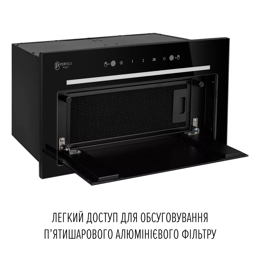 Вытяжка полновстраиваемая Perfelli Design Filini 5 Nero Silenzio - фото 8