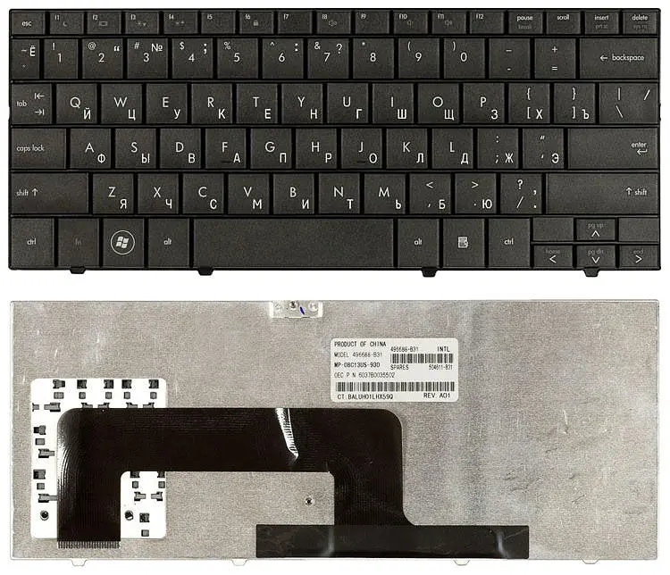 Клавіатура для ноутбука HP Mini (700, 1000, 1100) Black - фото 3