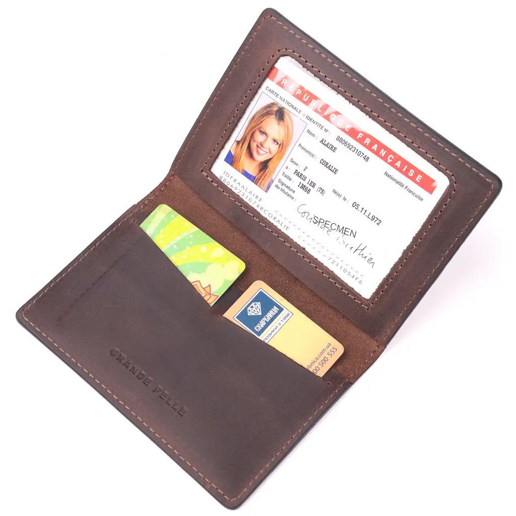 Обложка для документов мужская GRANDE PELLE 10х14х0,5 см acs0025755 - фото 4