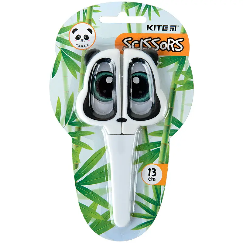 Ножиці дит. "Kite" №K21-017-05 Panda 13см в футлярі,біло-чорні - фото 3