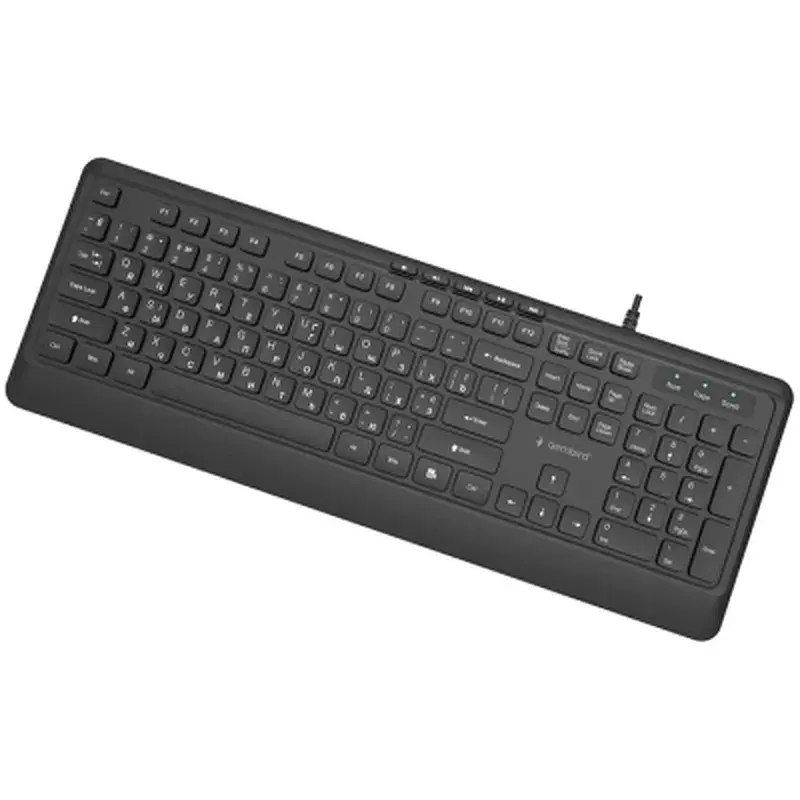 Клавіатура Gembird Slim Multimedia USB Black (KB-MCH-05-CYRL) - фото 5