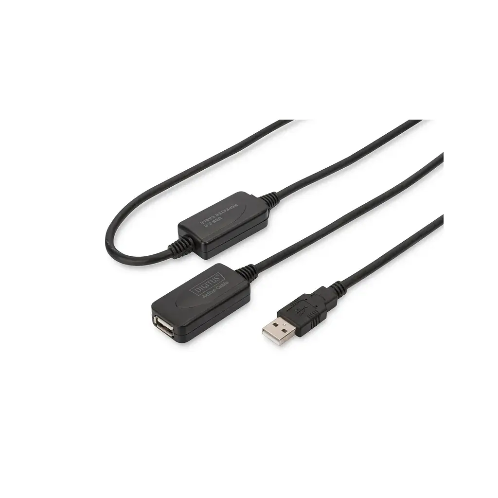 Дата кабель USB 2.0 AM/AF 20.0 m active Digitus (DA-73102)