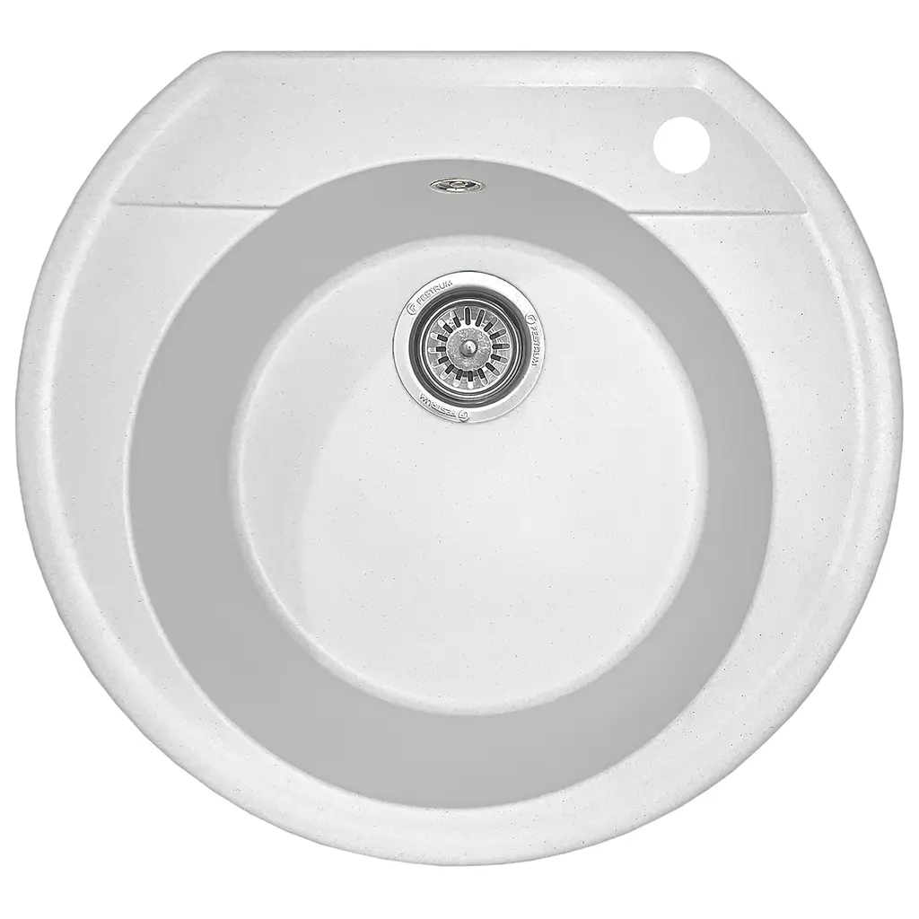 Мойка кухонная Valetti 31N гранитная 530х490 мм белая - фото 2