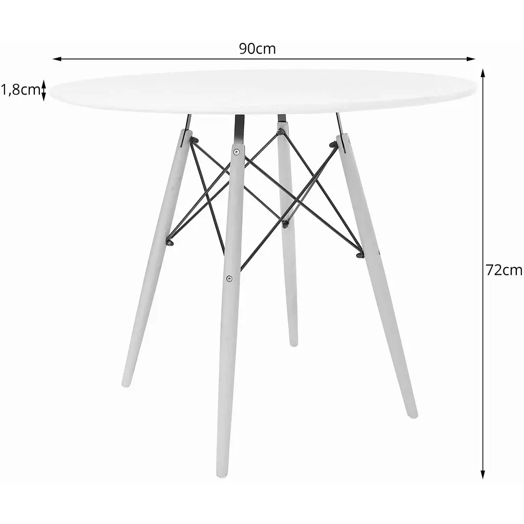 Стол Leobert Todi 90 см белый - фото 3