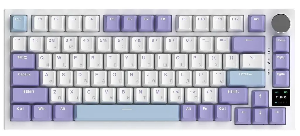 Клавіатура Ajazz AK820 PRO 75% Exploded Gift Switch White RGB (AK820PRO-G-PWB) - фото 2