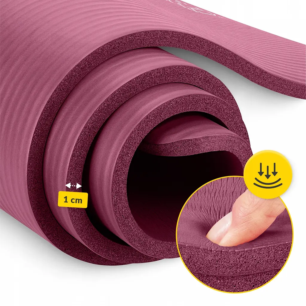 Килимок (мат) спортивний 4FIZJO NBR 180 x 60 x 1 см для йоги та фітнесу Burgundy (P-5905973406703) - фото 12