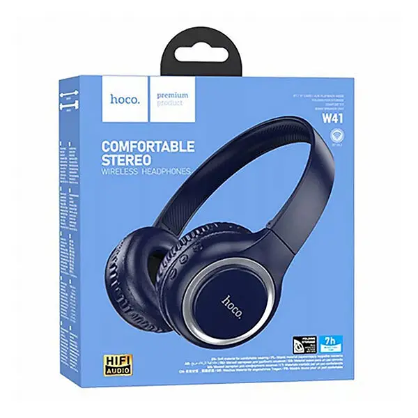 Блютуз Стерео Гарнитура Hoco W41 Синий - фото 3