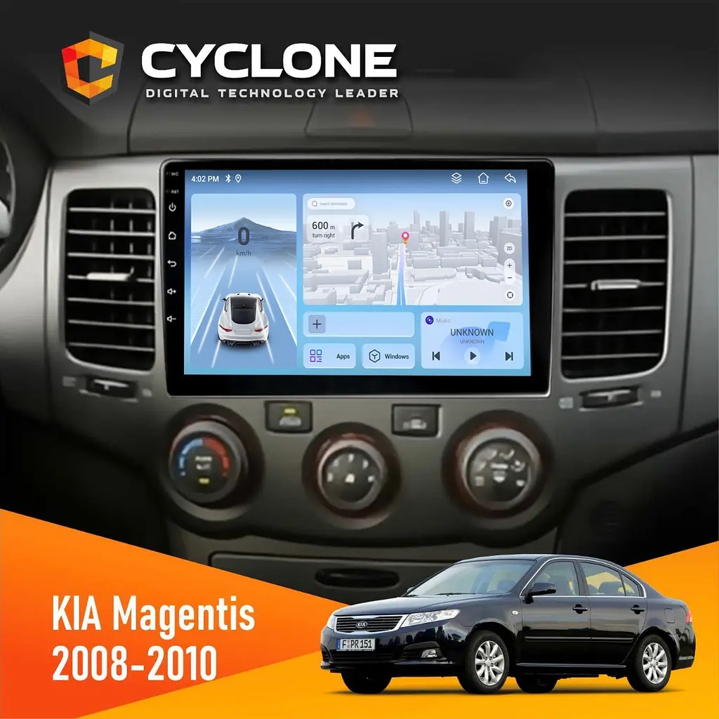 Штатна магнітола KIA Magentis 2008-2010 Cyclone C9-012 4x64, DSP, 4G Cyclone (НФ-00007907)
