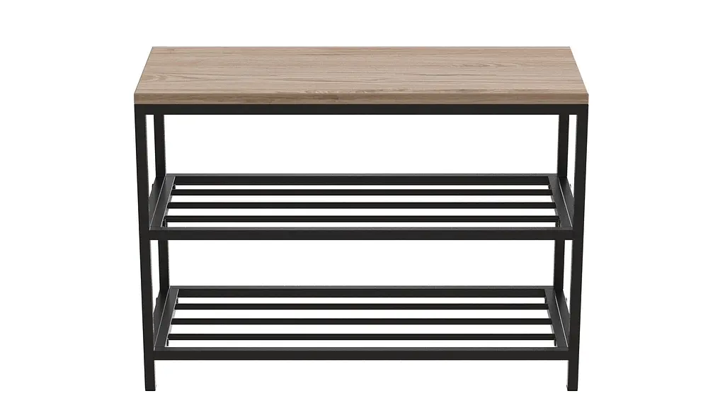 Банкетка універсальна Ferrum-decor Слайм 45x63x26 чорний ДСП Дуб Сан-Марино 16мм (FRD-104071) - фото 5