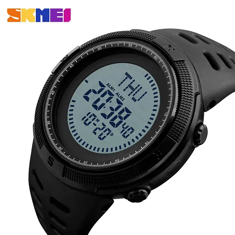 Годинник чоловічий спортивний з компасом Skmei 1254 Compass (Чорний) - фото 4