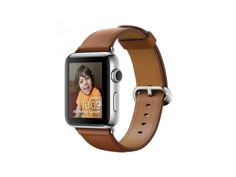 Смарт-годинник Apple Watch Series 2 42mm Stainless Steel Case with Saddle Brown Classic Buckle Band (MNPV2)