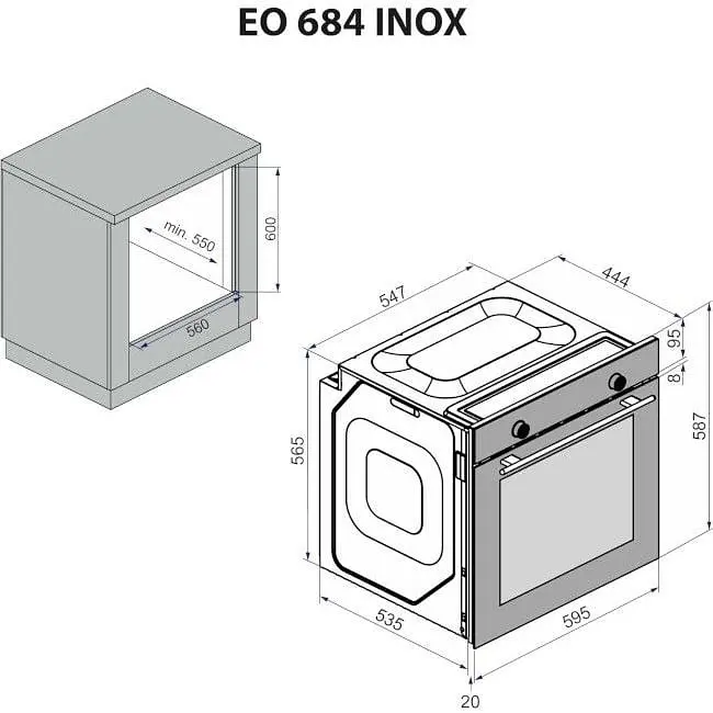 Духова шафа Minola EO 684 Inox - фото 14