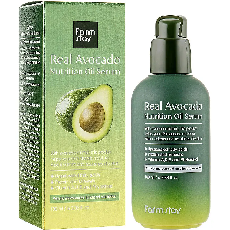 Живильна сироватка FarmStay Real Avocado Nutrition Oil Serum, з олією авокадо, 100 мл - фото 2