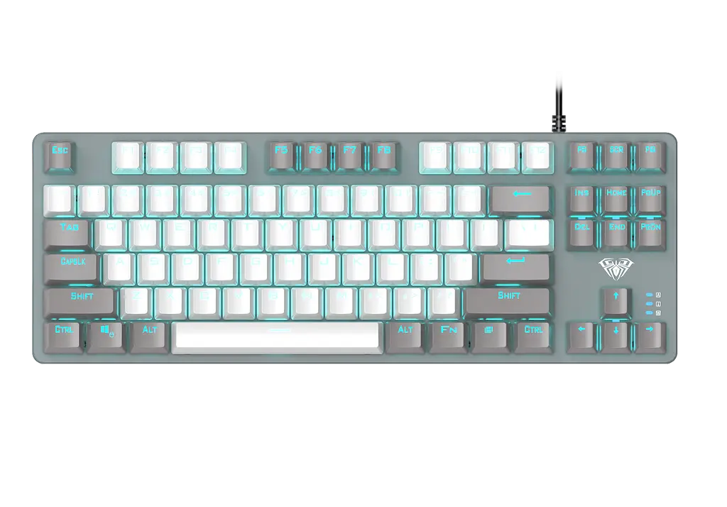 Клавіатура Aula F3287 Blue Switch Grey/White (6948391240954) - фото 3