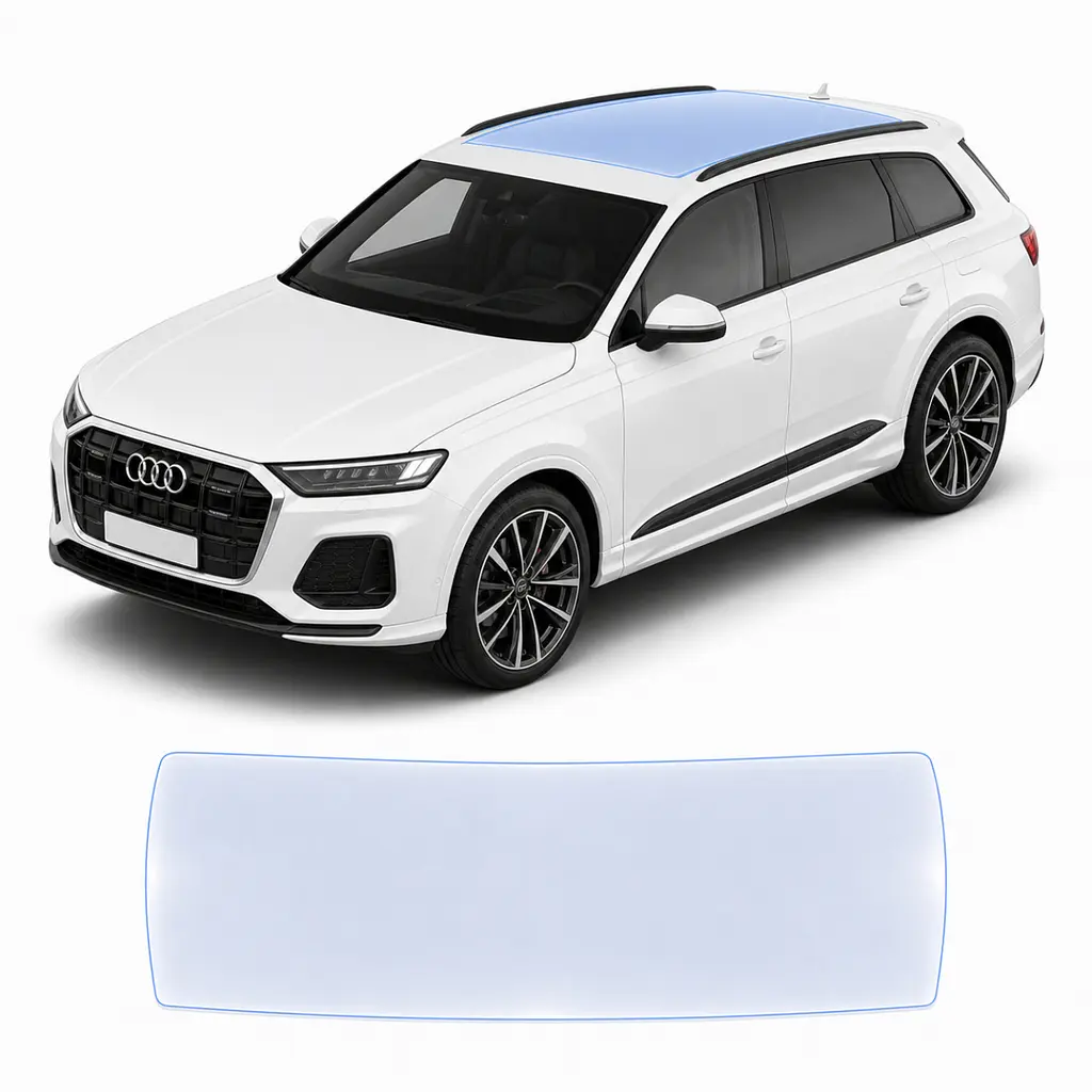 Антигравійна захисна бронеплівка за лекалами для Audi Q7 4M second facelift 2024- зона даху