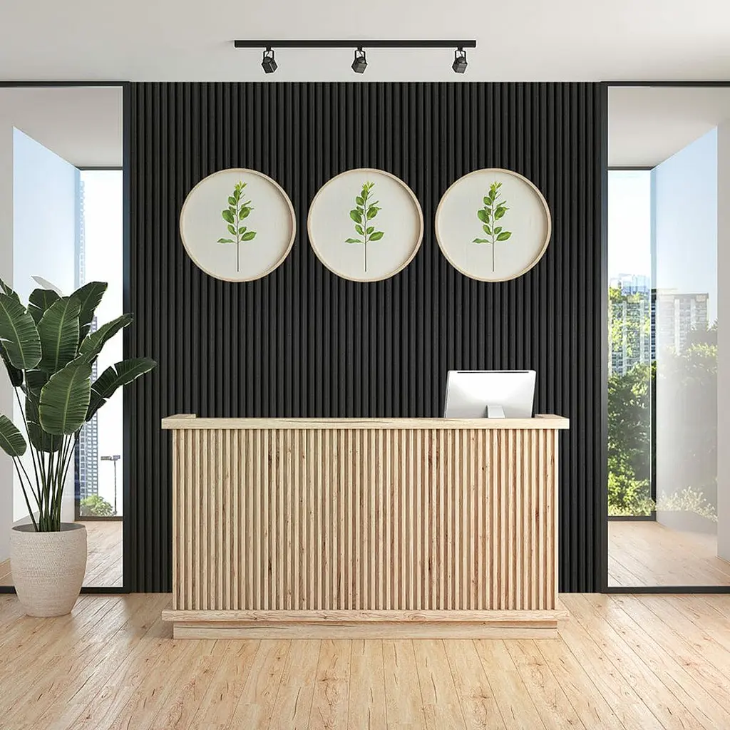 Рейка декоративна Sticker Wall WPC стінова 3000х165х23мм Антрацит SW-00001532 - фото 6