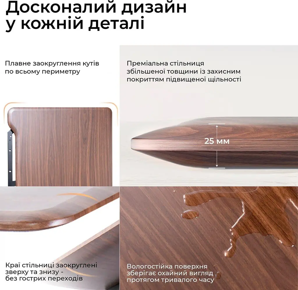 Геймерский стол Sihoo D07 1.8m Walnut/Black (D07A-101/D07J-101-AB/D07-P) - фото 8