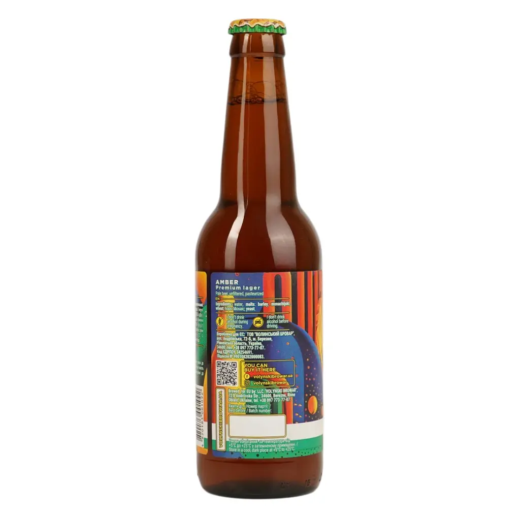 Пиво Volynski Browar Amber, светлое, нефильтрованное, 4,4%, 0,35 л - фото 4