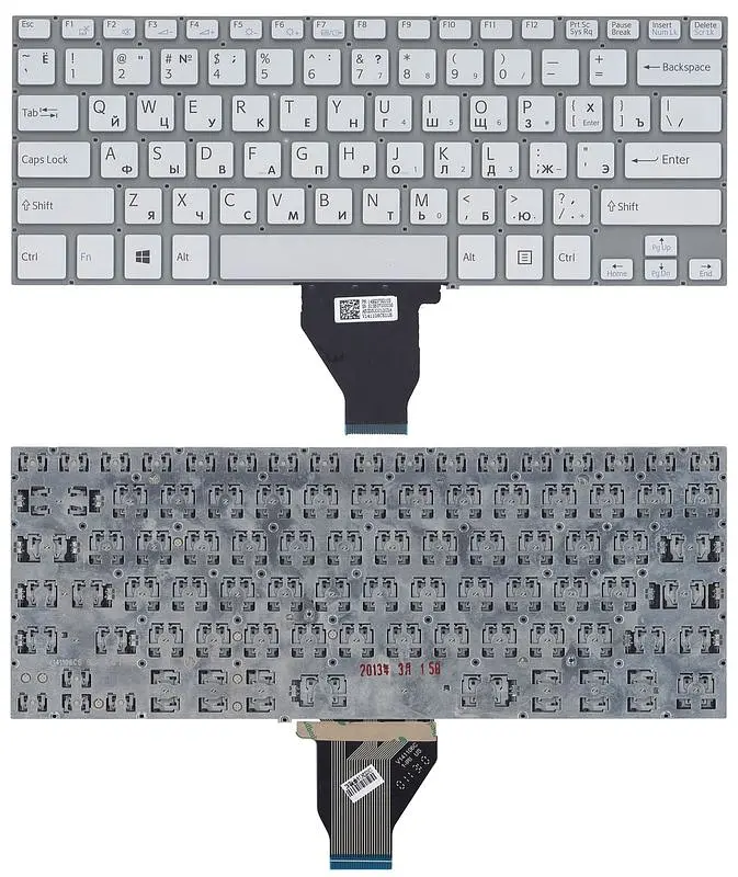 Клавіатура для ноутбука Sony Vaio (FIT 14E) Silver, (No Frame) - фото 3