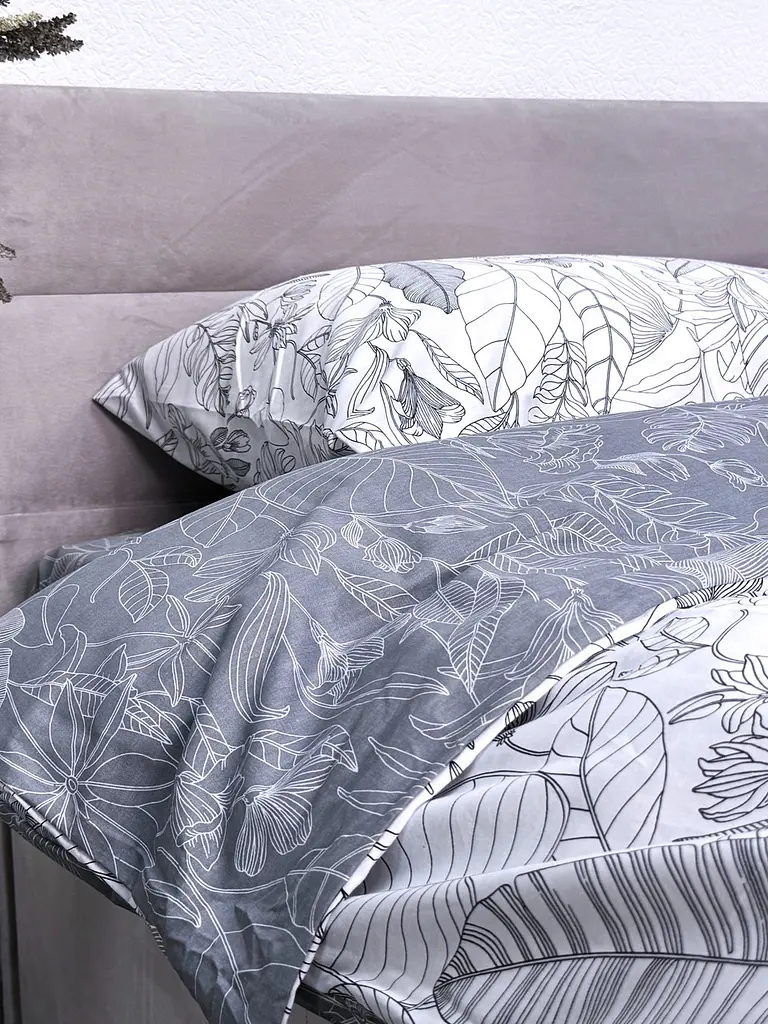 Комплект постільної білизни Ecotton полуторний 150х215 см сатин двосторонній білий (рис. 24312) (24929) - фото 2