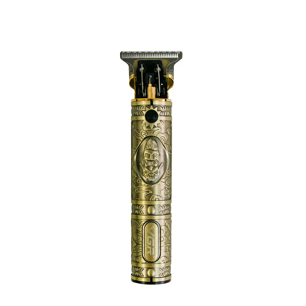 Машинка для стрижки волос VGR V-085 Gold, триммер для бороды, беспроводной окантовочный мужской, золотой - фото 7