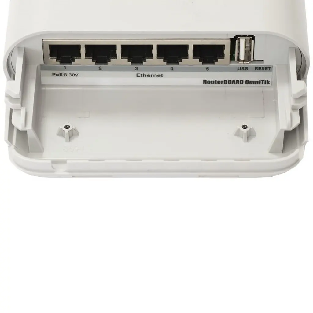 Точка доступа Mikrotik RB OmniTIK 5HnD, 7.5dBi Integrated AP, 5Ghz Dual chain, 5xEthern - фото 3