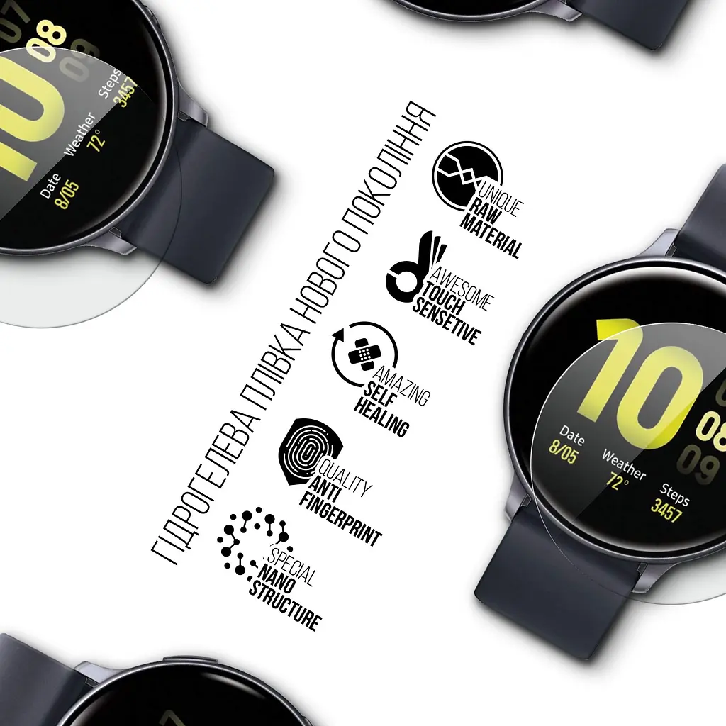 Гідрогелева плівка на годинники Samsung Galaxy Watch Active 2 40 mm ArmorStandart захисна плівка для смарт годинників прозора (ARM57928) - фото 2