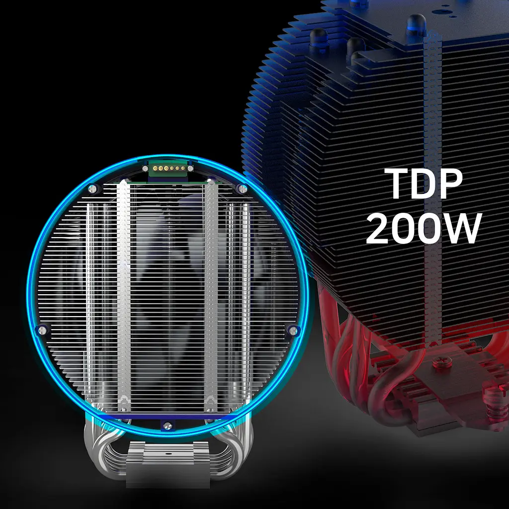 Zalman Процесорний кулер Zalman ZET5, ARGB LGA 1851, 1700, 1200, 115x, AM5, AM4, 4pin PWM, 3pin+5VARGB, TDP200W, чорний - фото 6