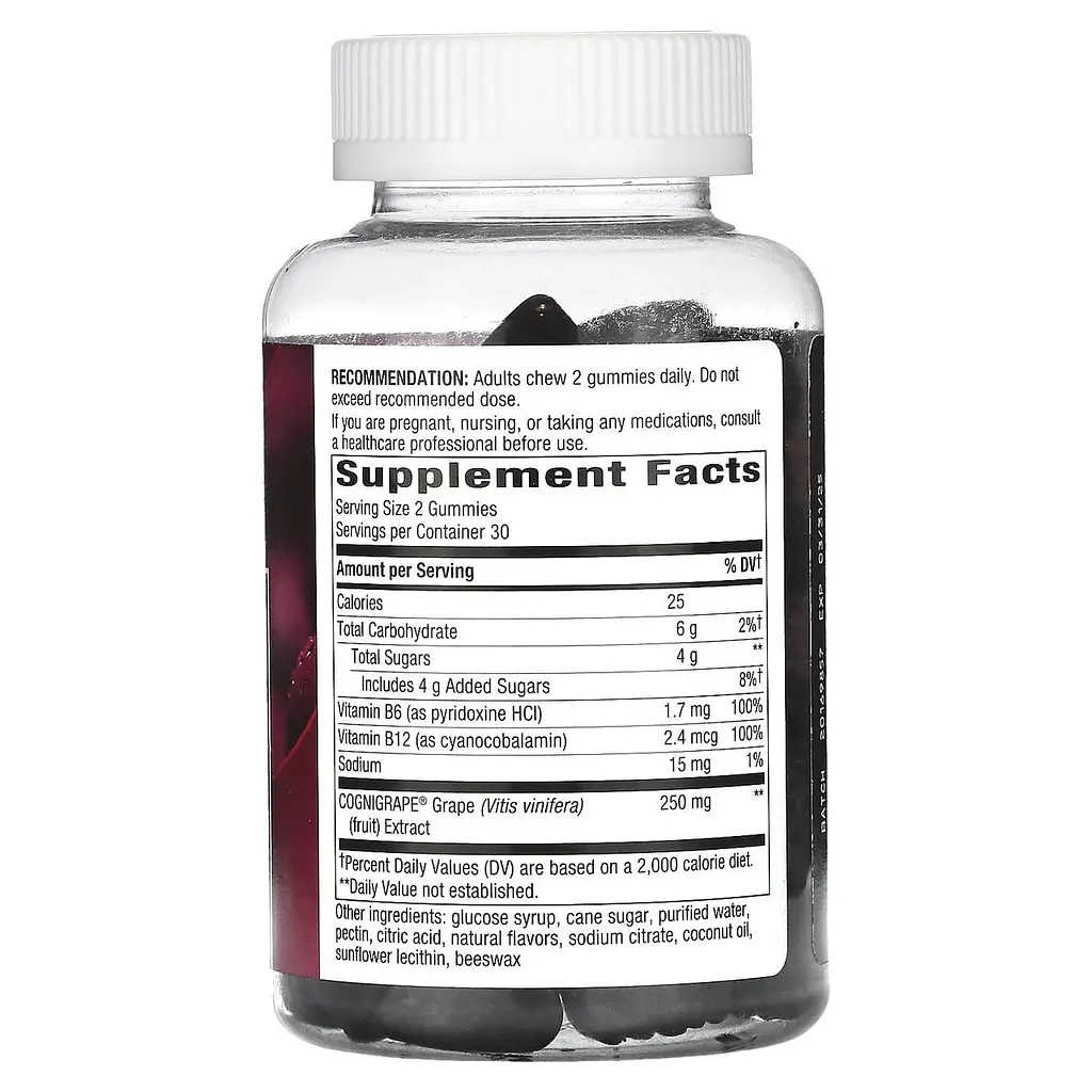 Підтримка пам'яті та концентрації Nature's Way Brain Fuel 60 жев цук виноград - фото 3