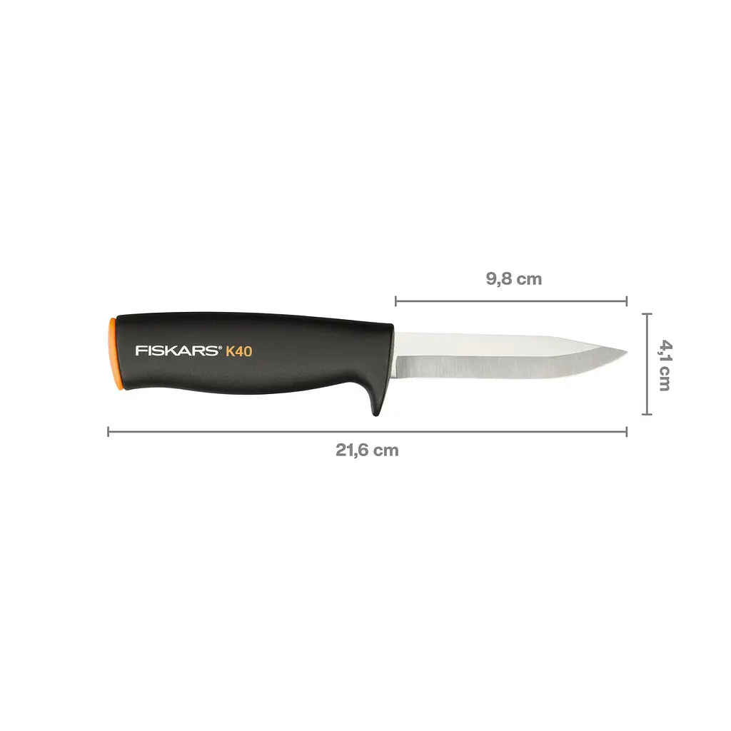 Ніж загального призначення Fiskars з чохлом K40 125860 (1001622) - фото 2
