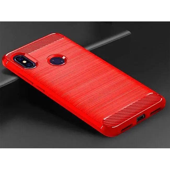 Протиударний бампер PRIMO Carbon Fiber Series для Xiaomi Redmi Note 6 Pro Red - фото 2