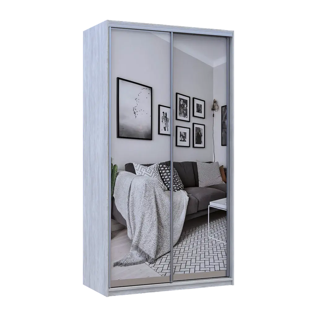 Шафа-купе Doros Сіті Лайт Сосна Натті 2 Дзеркала 120х60х225 (80736502) - фото 5