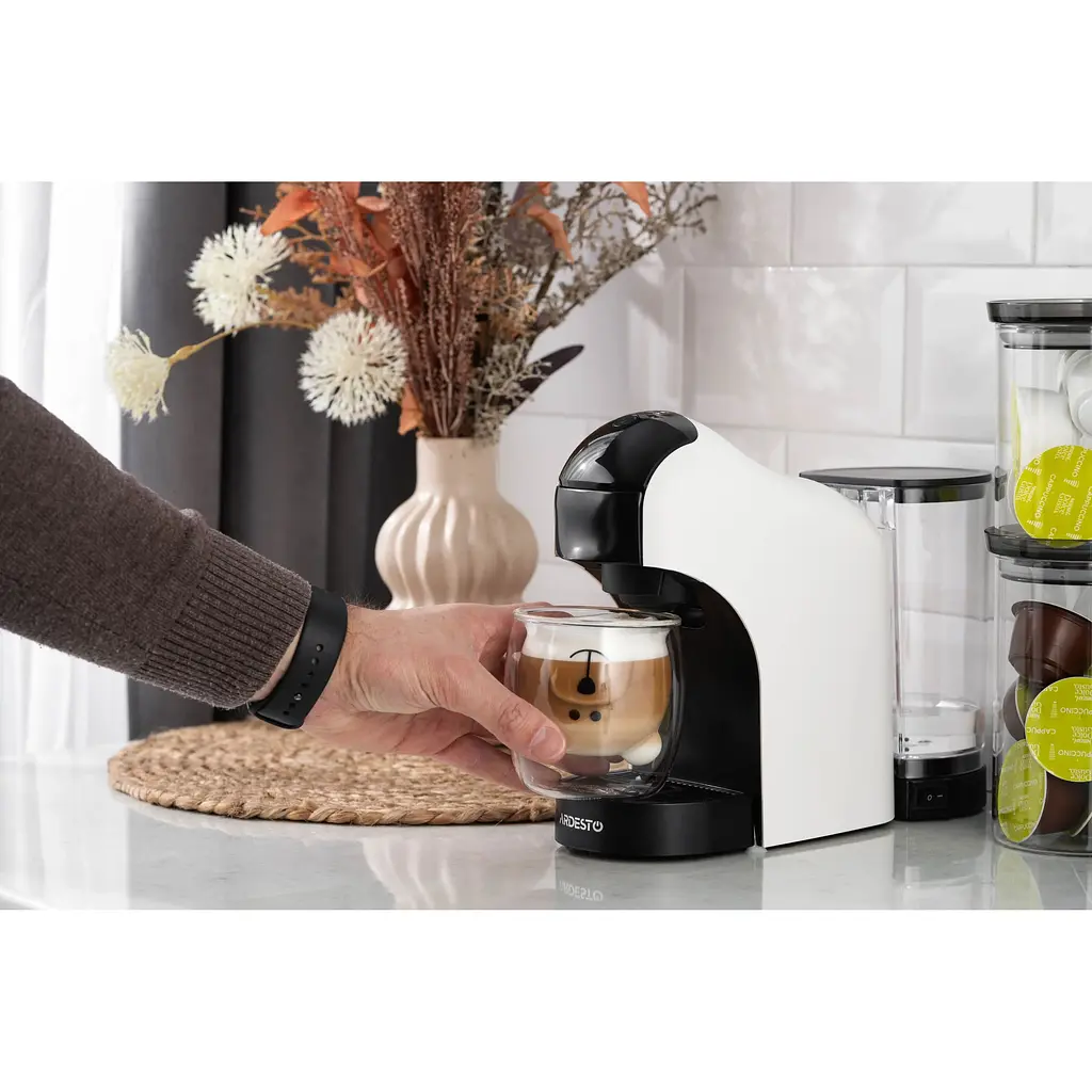 Кавоварка капсульна Ardesto 0.8 л капсули Nespresso, Nescafe Dolce Gusto біла - фото 6