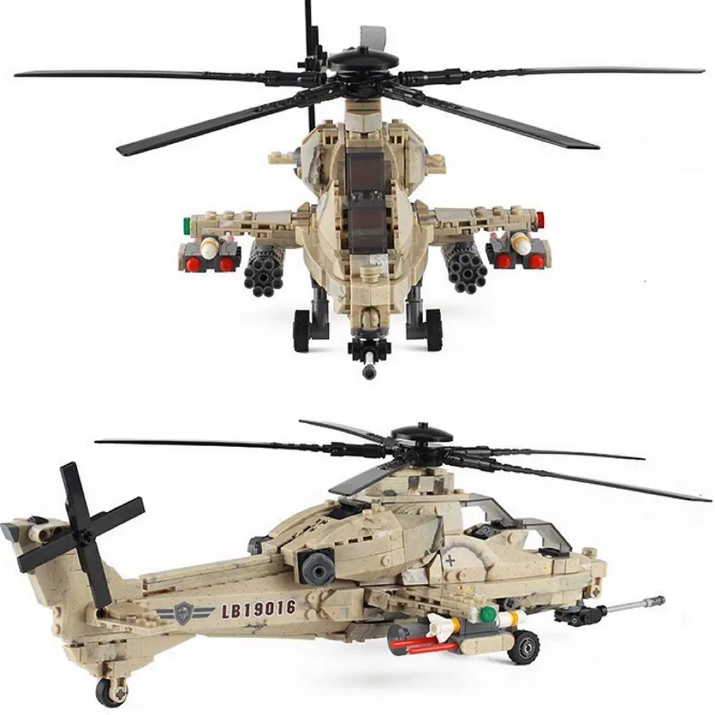 Конструктор XingBao Бойовий Ударний Вертоліт WZ10 Helicopter 749 Деталей - фото 5