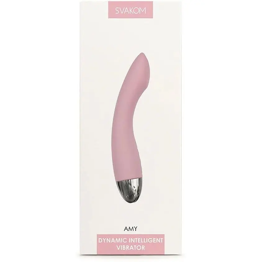 Вібратор для точки G Svakom Amy Pale Pink з інтелектуальним режимом та шовковистим покриттям - фото 9